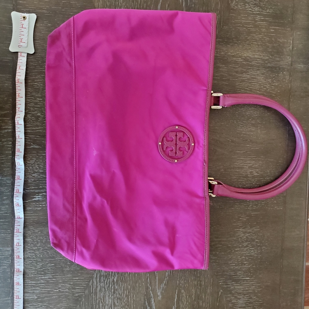 Tory Burch Pink Nylon Shoulder Tote Bag